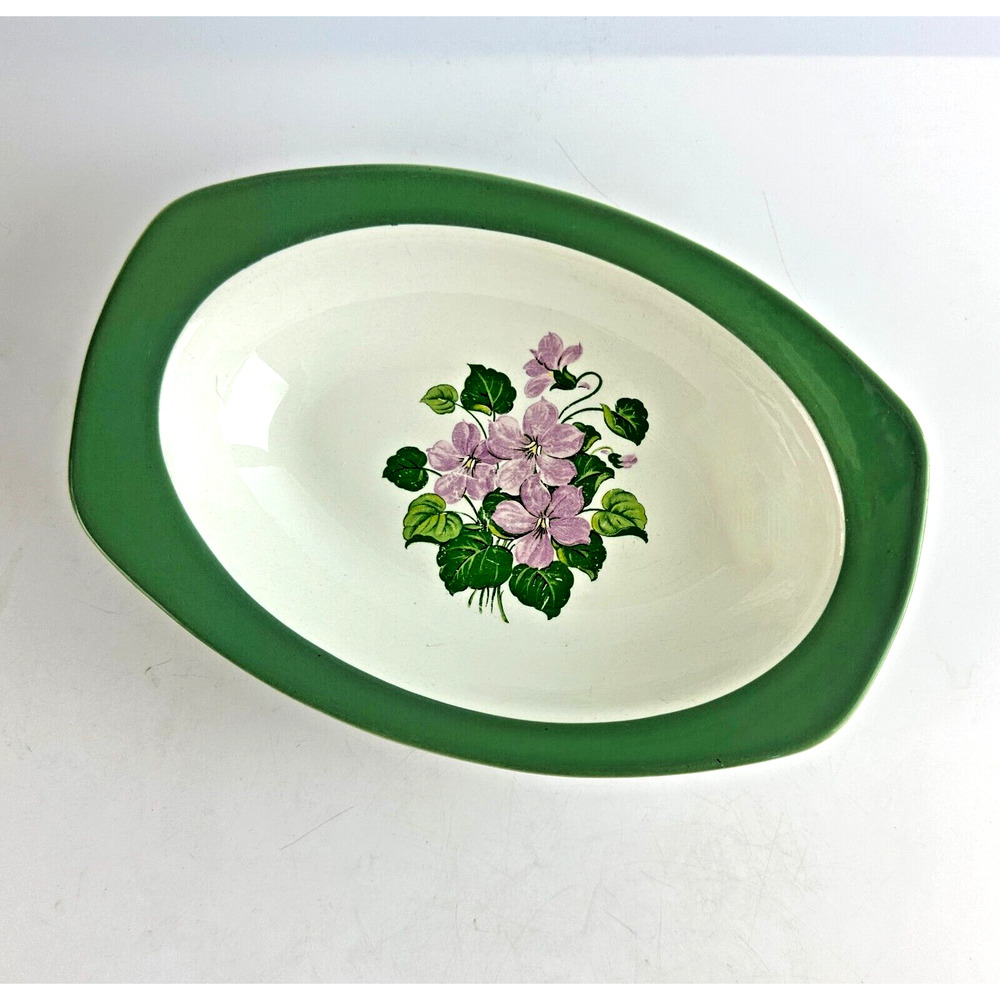 Vintage Taylor Smith Taylor Conversation Marsh Violet Serving Bowl